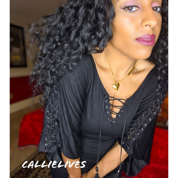 SOLD OUT ๐ Callie Kimono: Laced Sleeve Feather Tassel Tunic S - Picture 7 of 12